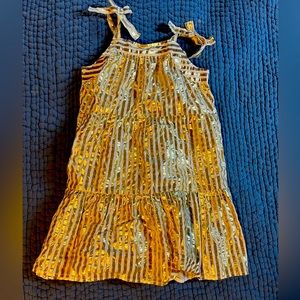 Gold tie shoulder Crewcuts dress